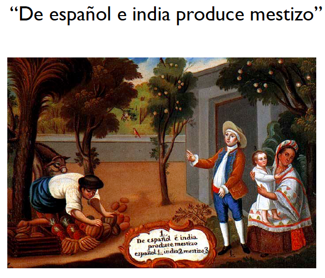 espanol e india produce mestizo